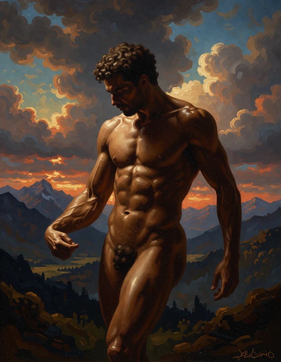 peinture huile sur toile faite SUR COMMANDE - PORTRAIT BOGOSSE BODY