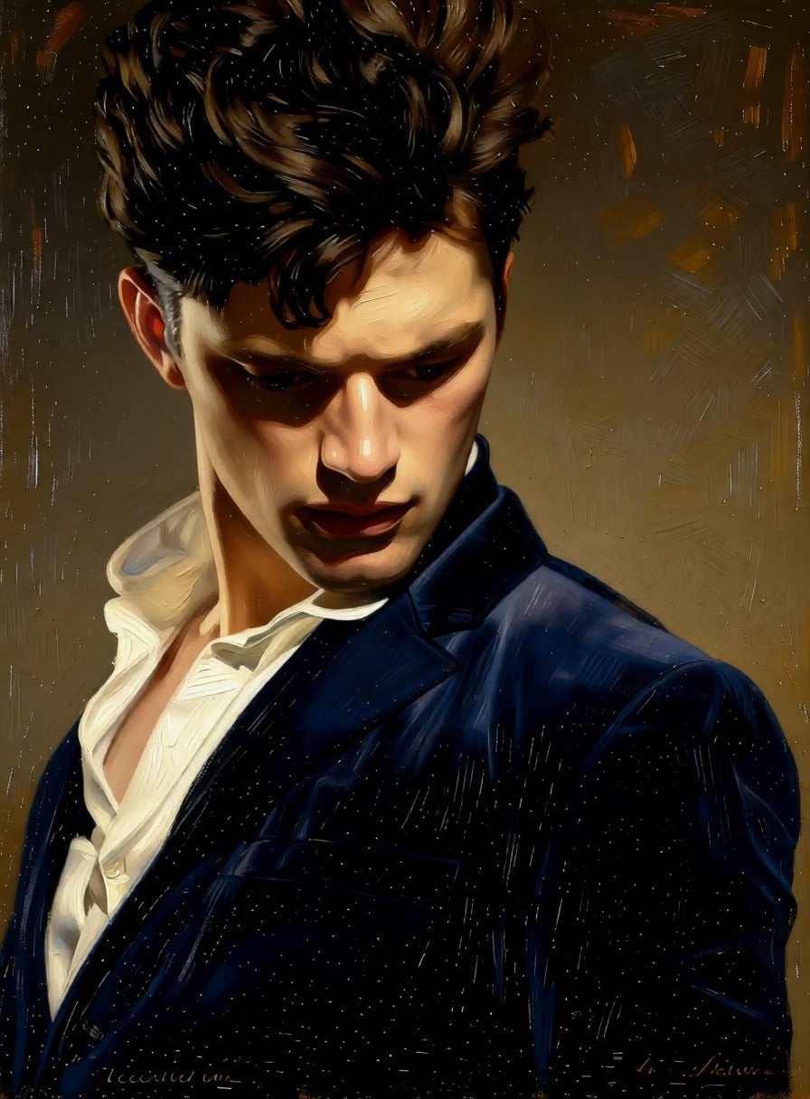 peinture huile sur toile faite SUR COMMANDE - PORTRAIT BOGOSSE BG