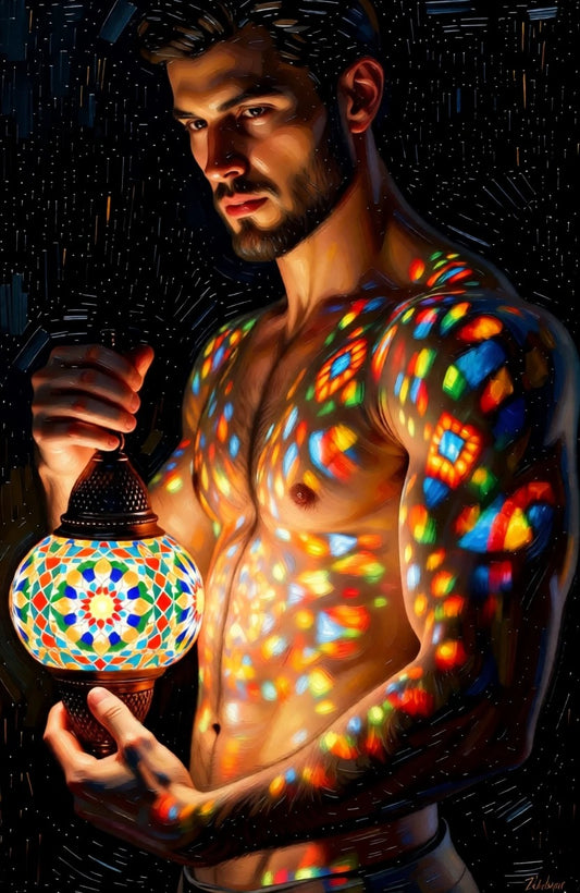 peinture huile sur toile faite SUR COMMANDE - PORTRAIT BOGOSSE LIGHT