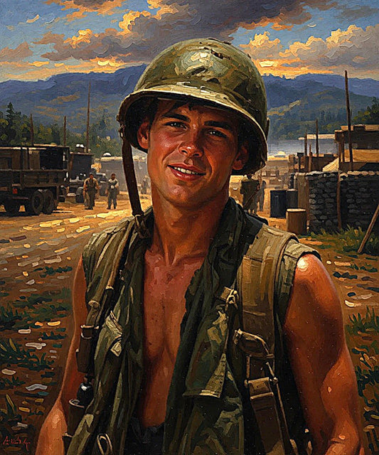 peinture huile sur toile faite SUR COMMANDE - PORTRAIT BOGOSSE ARMY