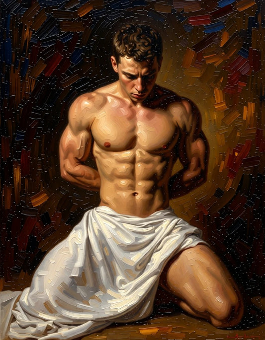 peinture huile sur toile faite SUR COMMANDE - PORTRAIT BOGOSSE MODERN