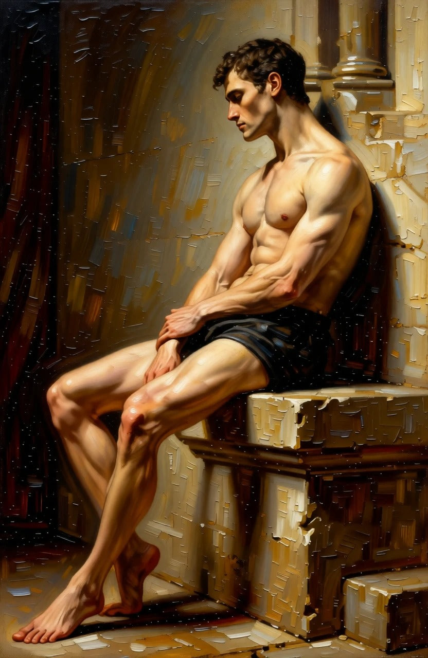 peinture huile sur toile faite SUR COMMANDE - PORTRAIT BOGOSSE AUTRE TEMPS