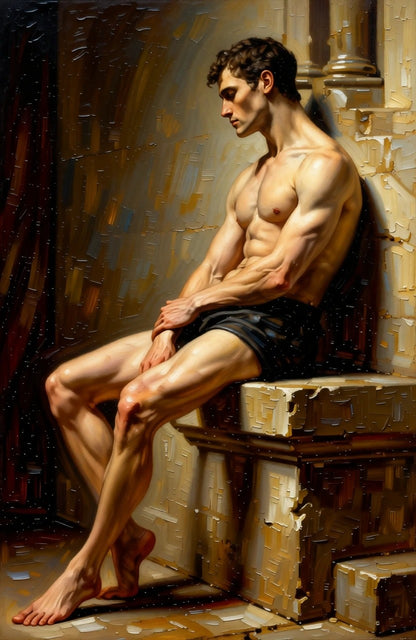 peinture huile sur toile faite SUR COMMANDE - PORTRAIT BOGOSSE AUTRE TEMPS