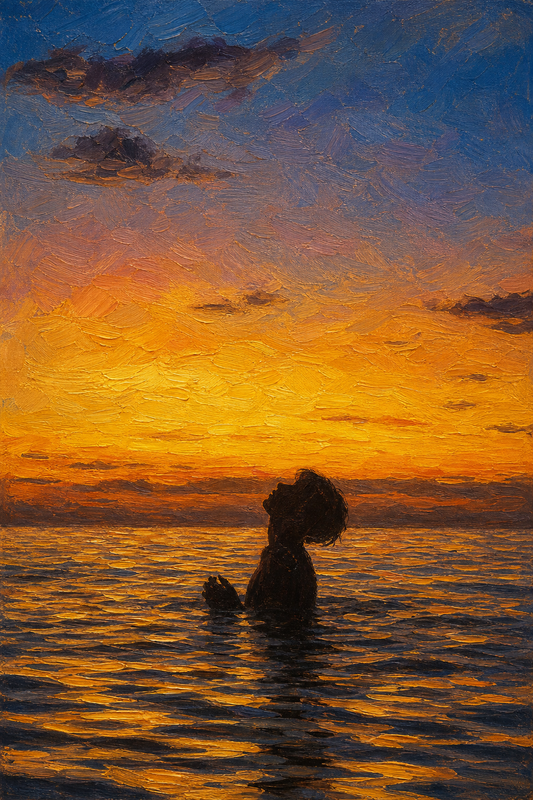 peinture huile sur toile faite sur commande - PORTRAIT CIEL