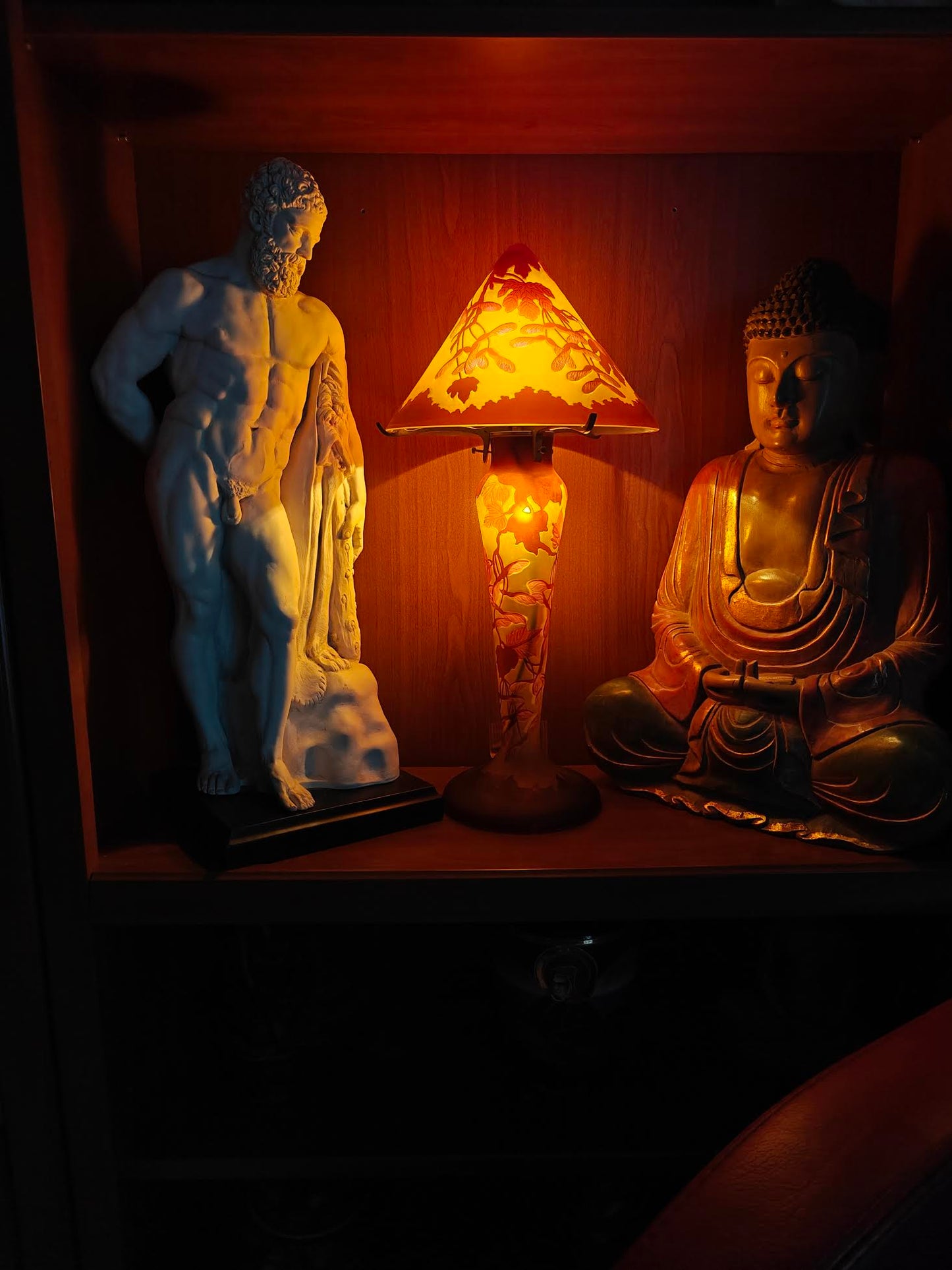 lampes en verre champignon Gallé