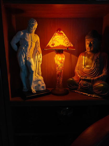 lampes en verre champignon Gallé