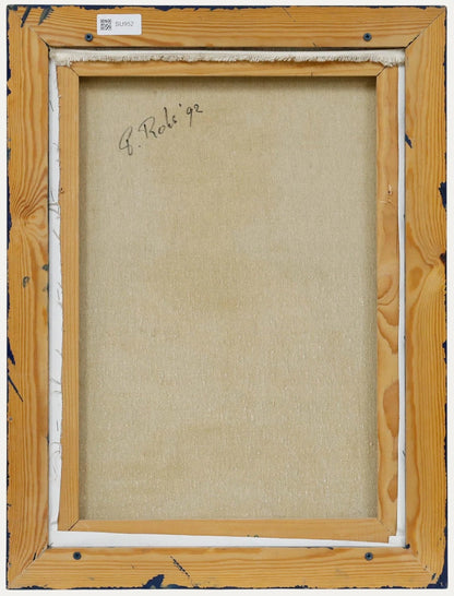 enfant de choeur portrait peinture huile sur toile avec cadre