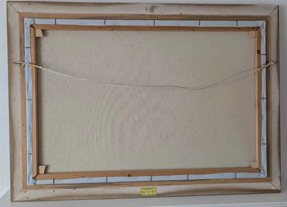 Ancien grand tableau huile sur toile paysage urbain impressionniste Paris - Kikooyou Art Gallery