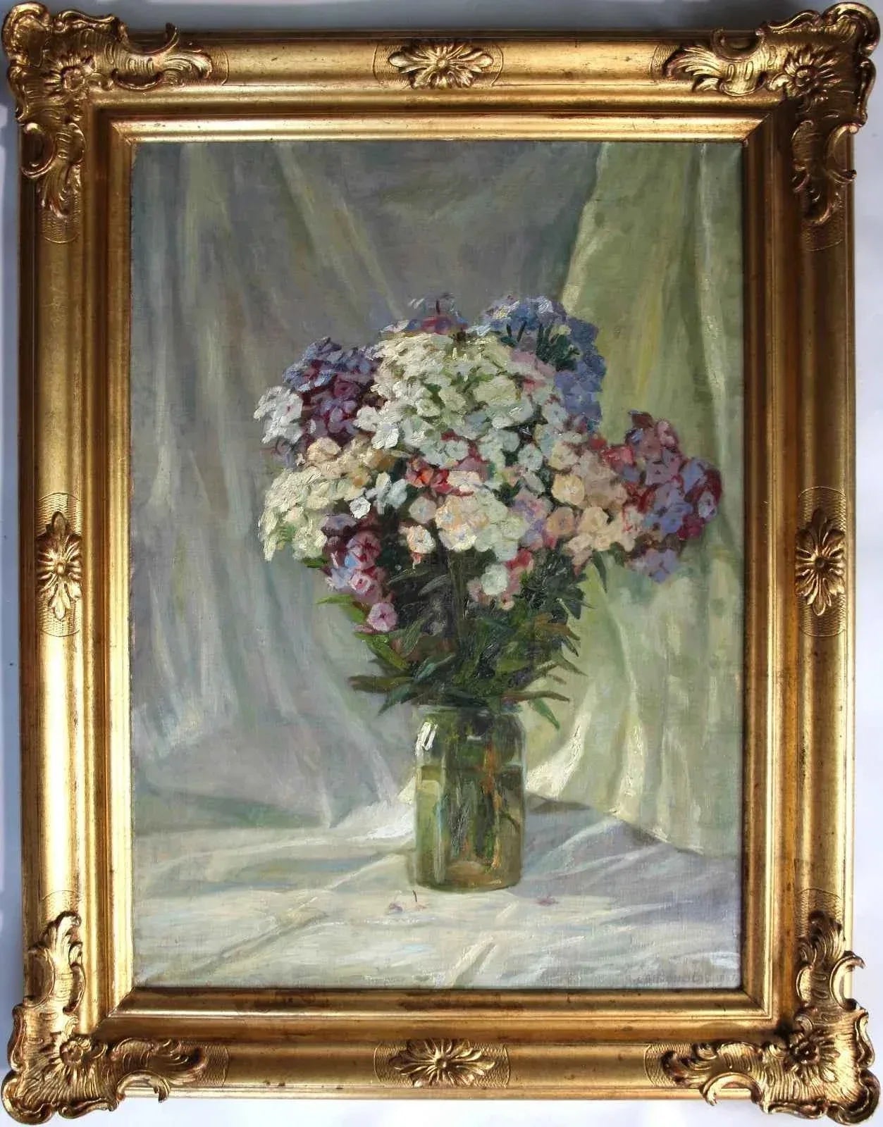 Armin Commichau (1889-1961) Grande nature morte aux fleurs dans un beau cadre 1927 - Kikooyou Art Gallery - Kikooyou Art Gallery