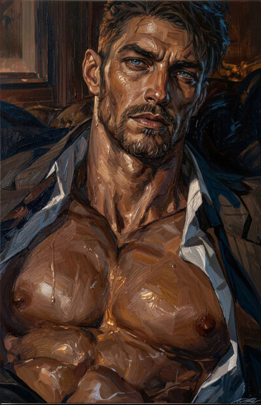 peinture huile sur toile faite sur commande - PORTRAIT BOGOSSE