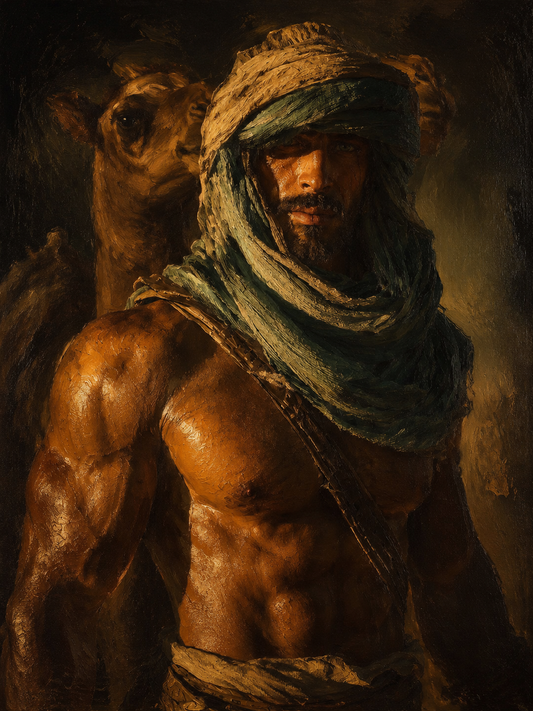 peinture huile sur toile faite sur commande - PORTRAIT BOGOSSE AUTRE MONDE SAHARA