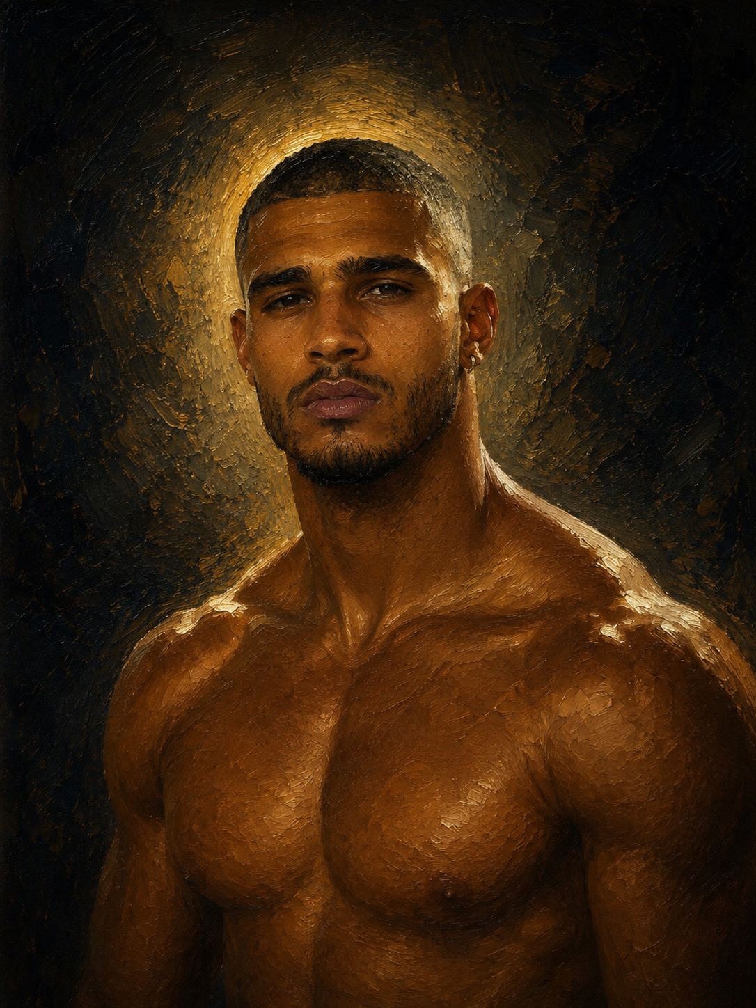 peinture huile sur toile faite sur commande - PORTRAIT BOGOSSE PECS