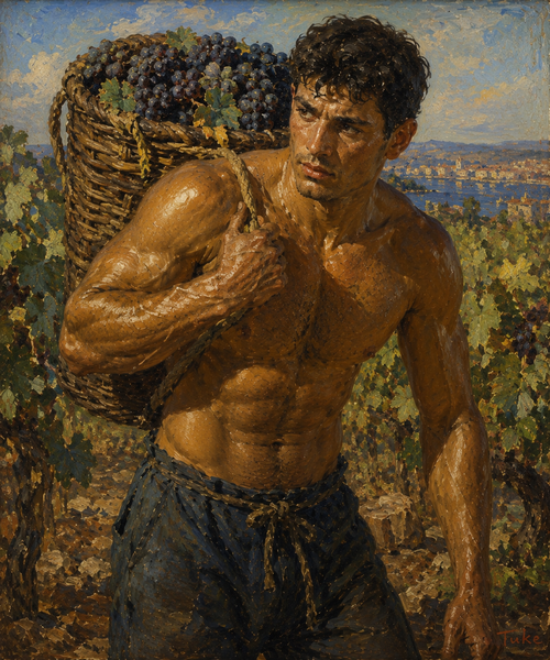 peinture huile sur toile faite sur commande - PORTRAIT BEAU MALE