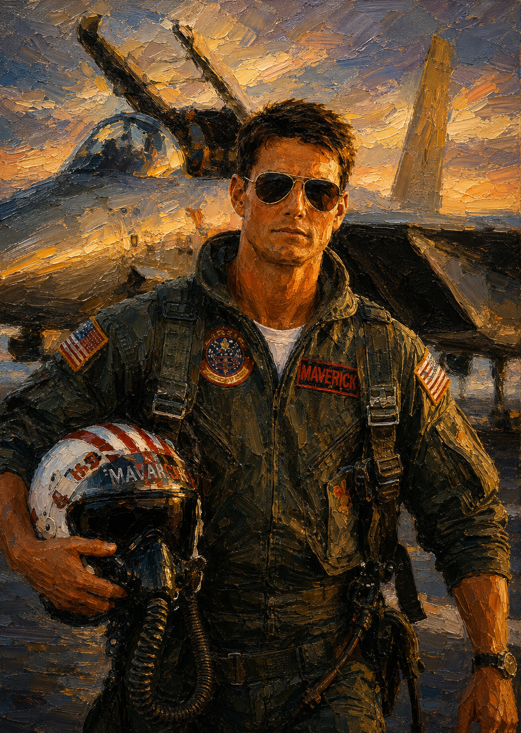 peinture huile sur toile faite sur commande - PORTRAIT BOGOSSE MAVERICK