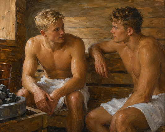 peinture huile sur toile faite sur commande - PORTRAIT SAUNA