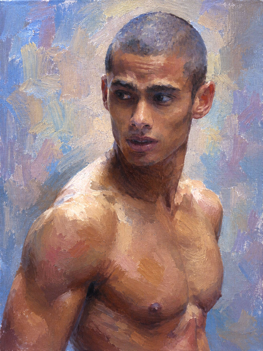 peinture huile sur toile faite sur commande - PORTRAIT BOGOSSE skin