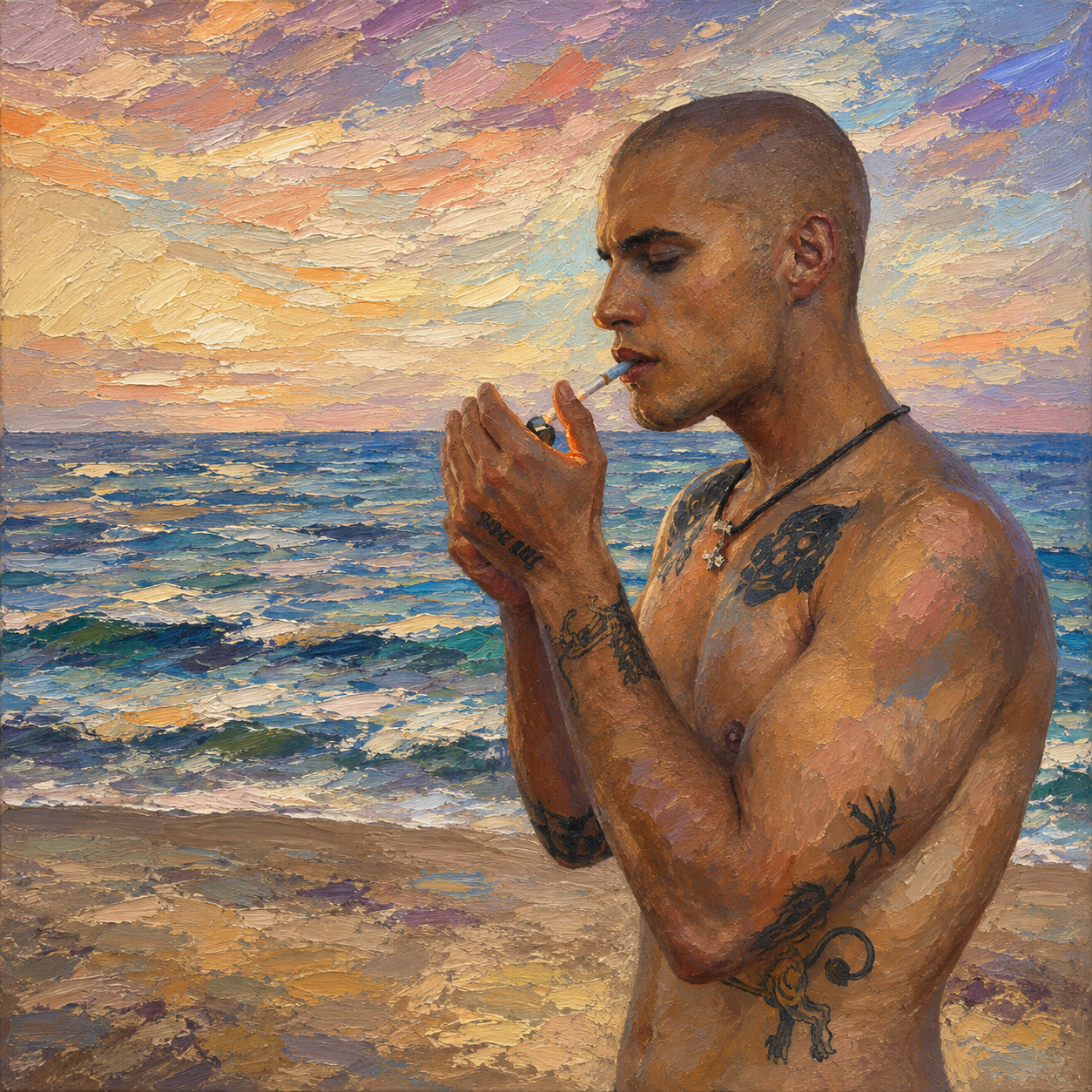 peinture huile sur toile faite sur commande - PORTRAIT BOGOSSE skin