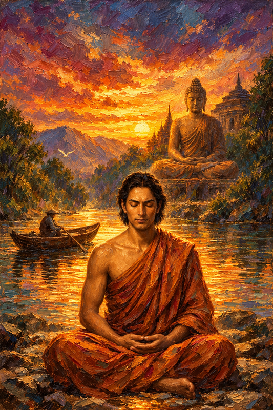 peinture huile sur toile faite sur commande - PORTRAIT SIDDHARTHA