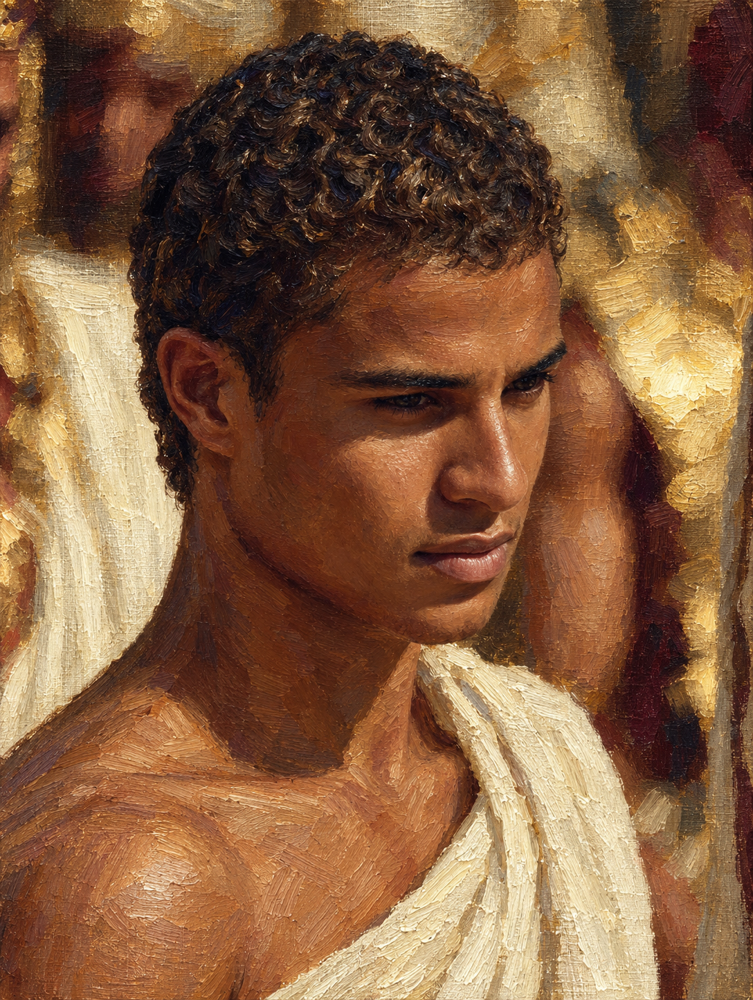 peinture huile sur toile faite sur commande - PORTRAIT BOGOSSE AUTRE MONDE