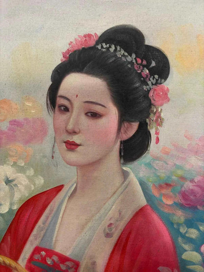 Peinture à l'huile sur toile "Beauté classique" peinte à la main chinoise par Chen Yifei - Kikooyou Art Gallery - Kikooyou Art Gallery