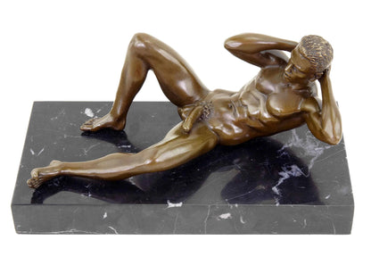 décoration-sculpture-statue-bronze-gay-homme-nu-intégrale-sexe