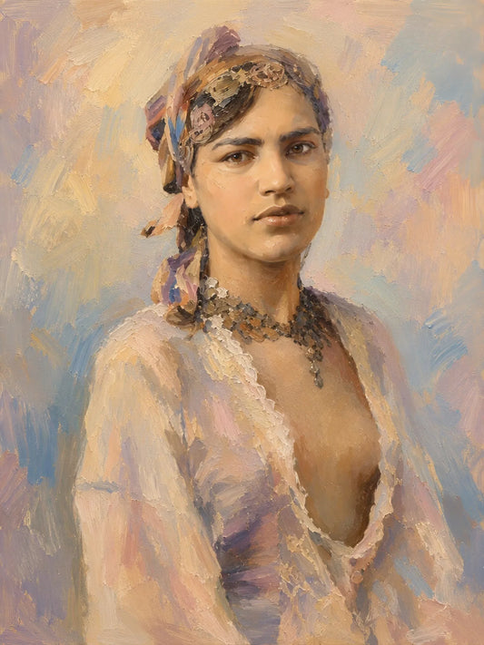 peinture huile sur toile faite sur commande - PORTRAIT AUTRE MONDE
