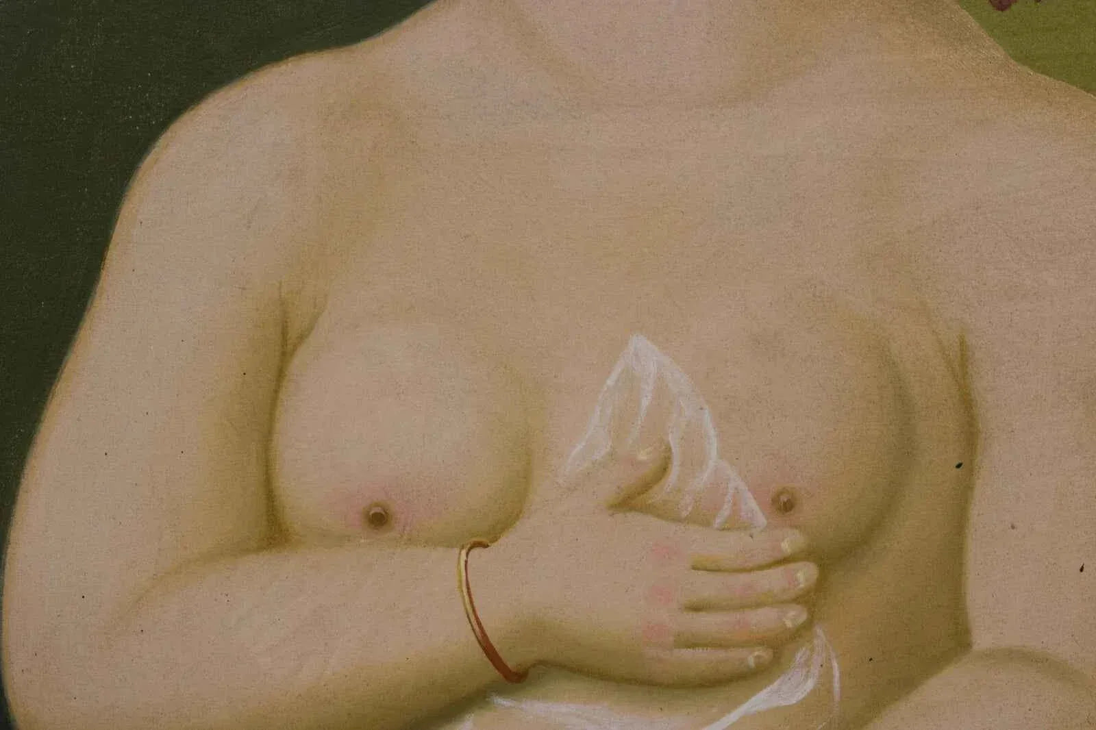 Peinture à l'huile art moderne faite main sur toile avec cadre d'après Botero - LA FORNARINA - Kikooyou Art Gallery - Kikooyou Art Gallery