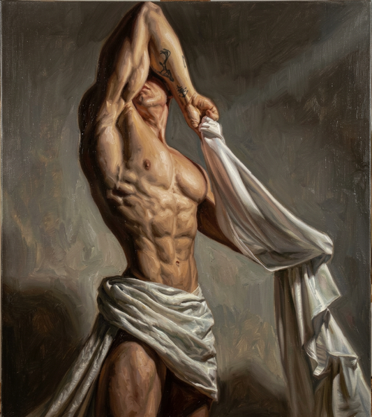 peinture huile sur toile faite sur commande - PORTRAIT MUSCLES