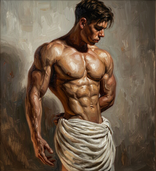 peinture huile sur toile faite sur commande - PORTRAIT MUSCLES