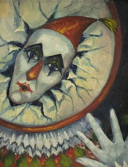 Huile Du 20Ème Siècle - Le Clown