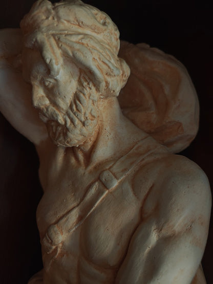 RARE Splendide statue en pierre du Gard personnage antique homme musclé