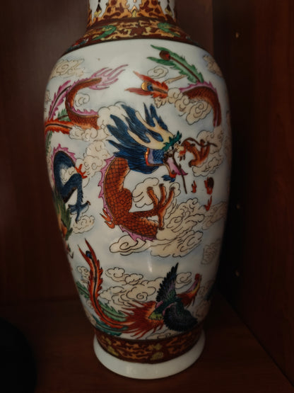 ceramic vase flower pattern