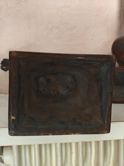 Ancienne statue indoue en bronze d'éléphant Ganesh dieu de la richesse