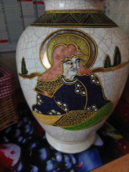 ceramic vase flower pattern