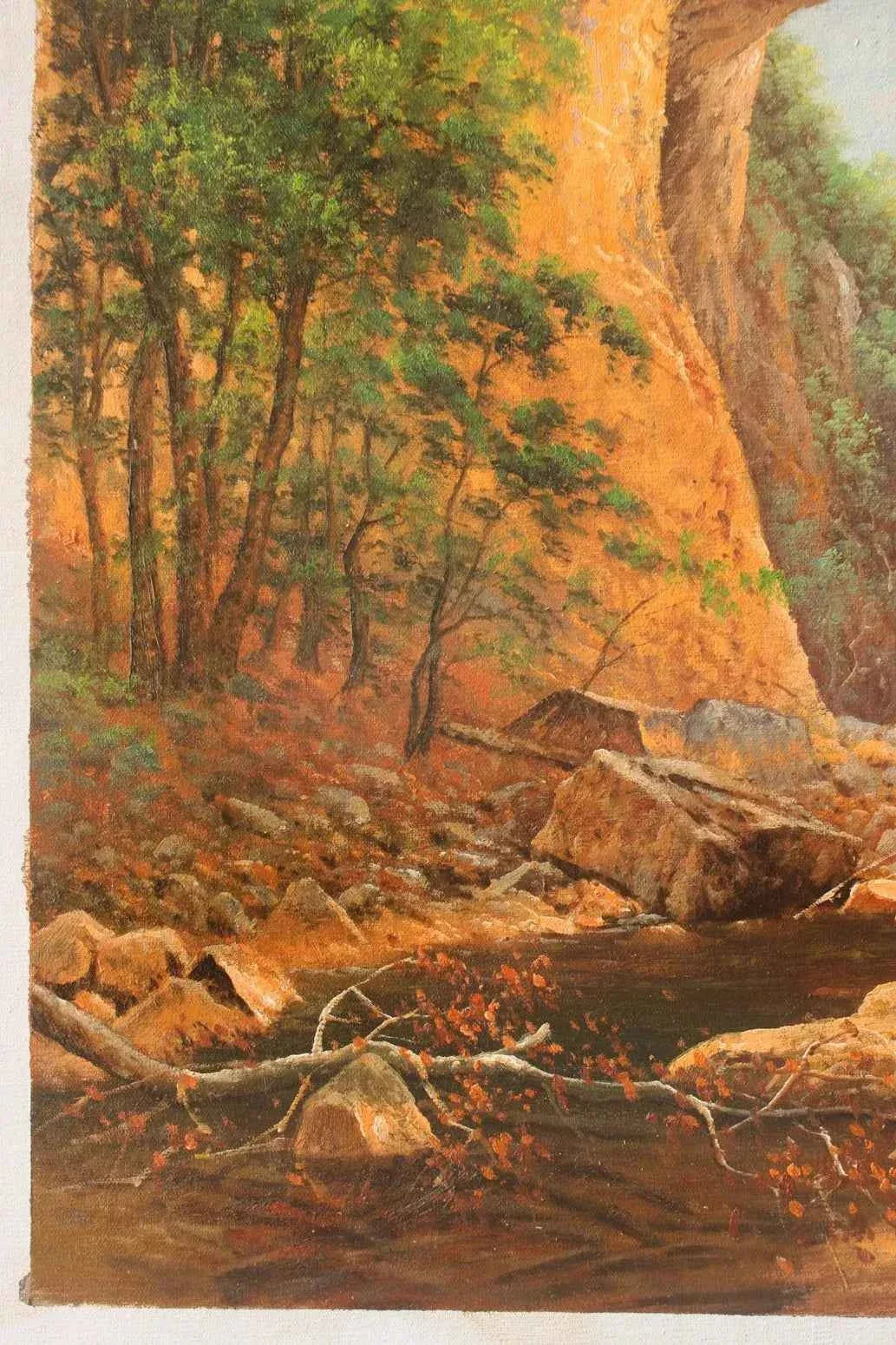 paysage campagne pont naturel en Virginie d'après David Johnson huile sur toile - Kikooyou Art Gallery - Kikooyou Art Gallery