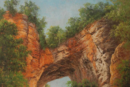 paysage campagne pont naturel en Virginie d'après David Johnson huile sur toile - Kikooyou Art Gallery - Kikooyou Art Gallery