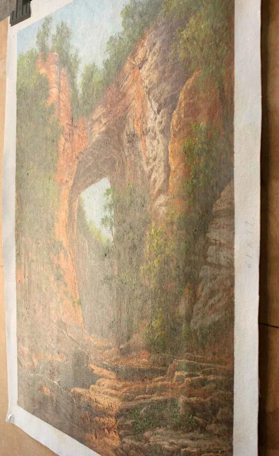 paysage campagne pont naturel en Virginie d'après David Johnson huile sur toile - Kikooyou Art Gallery - Kikooyou Art Gallery