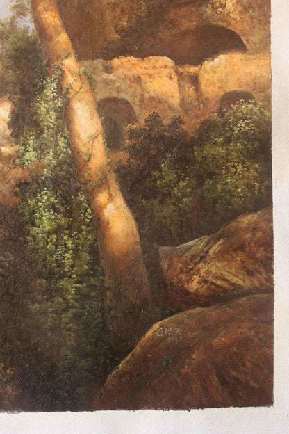 paysage campagne d'après Thomas Moran huile sur toile - Kikooyou Art Gallery - Kikooyou Art Gallery