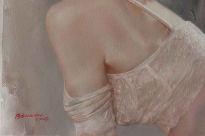 Portrait de jeune fille fée des fleurs, peinture à l'huile surréaliste