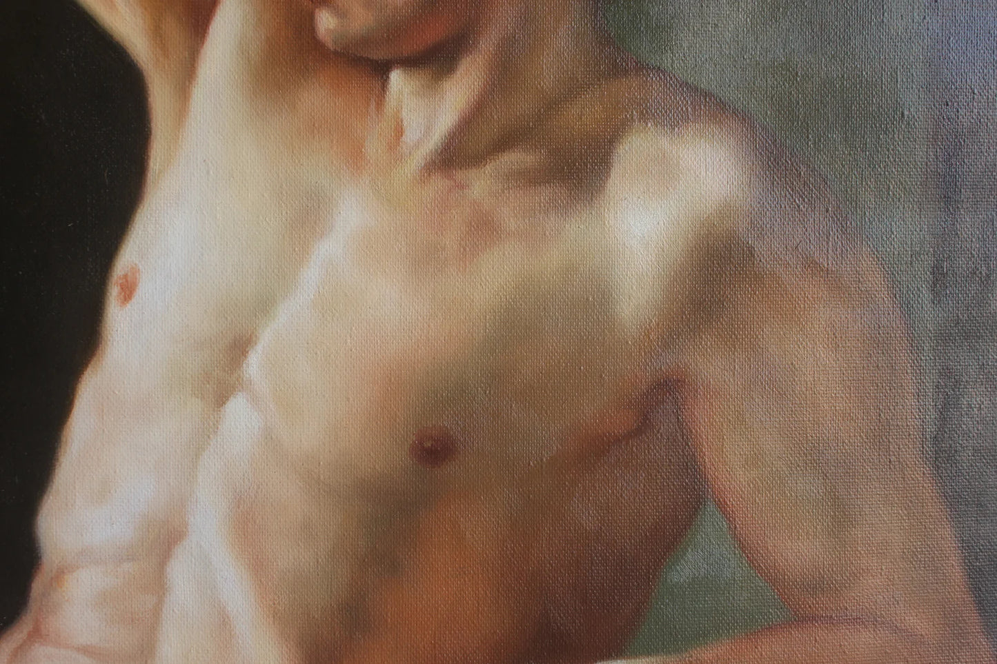 Torse masculin de profil d'après Théodore Géricault-Male torso in profile after Theodore Gericault