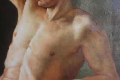 Torse masculin de profil d'après Théodore Géricault-Male torso in profile after Theodore Gericault