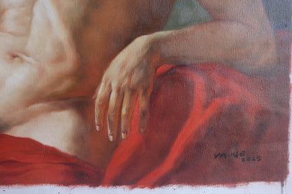 Torse masculin de profil d'après Théodore Géricault-Male torso in profile after Theodore Gericault