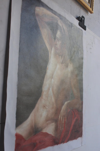 Torse masculin de profil d'après Théodore Géricault-Male torso in profile after Theodore Gericault