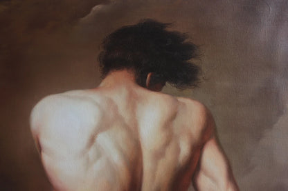 Huile sur toile Jacques Louis David Nu masculin dit Patrocle - Oil on canvas Jacques Louis David Male Nude known as Patroclus