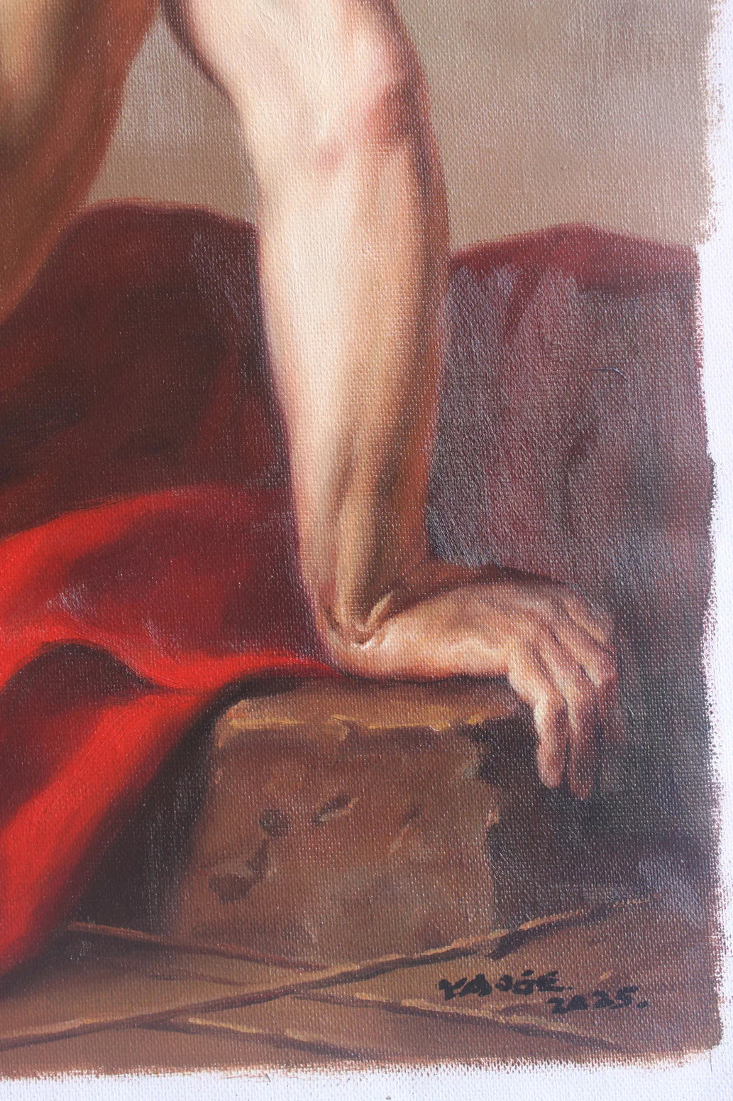 Huile sur toile Jacques Louis David Nu masculin dit Patrocle - Oil on canvas Jacques Louis David Male Nude known as Patroclus