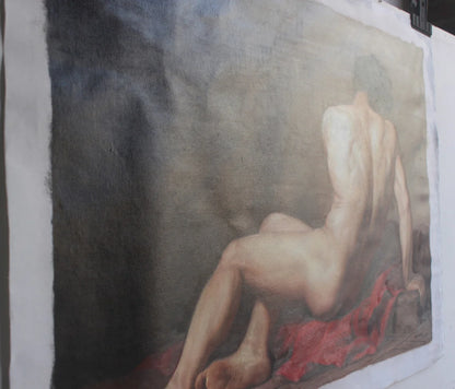 Huile sur toile Jacques Louis David Nu masculin dit Patrocle - Oil on canvas Jacques Louis David Male Nude known as Patroclus