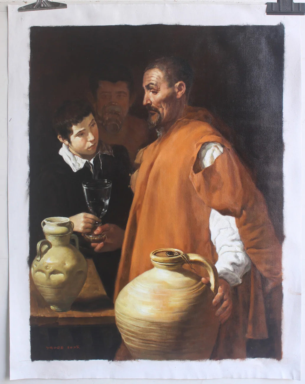 Le vendeur d'eau par Diego Velasquez peinture à l'huile sur toile- The Water Seller By Diego Velasquez 24″x32″ oil painting on canvas