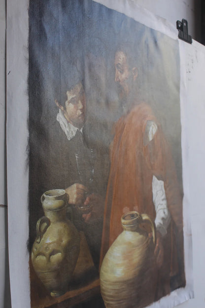 Le vendeur d'eau par Diego Velasquez peinture à l'huile sur toile- The Water Seller By Diego Velasquez 24″x32″ oil painting on canvas