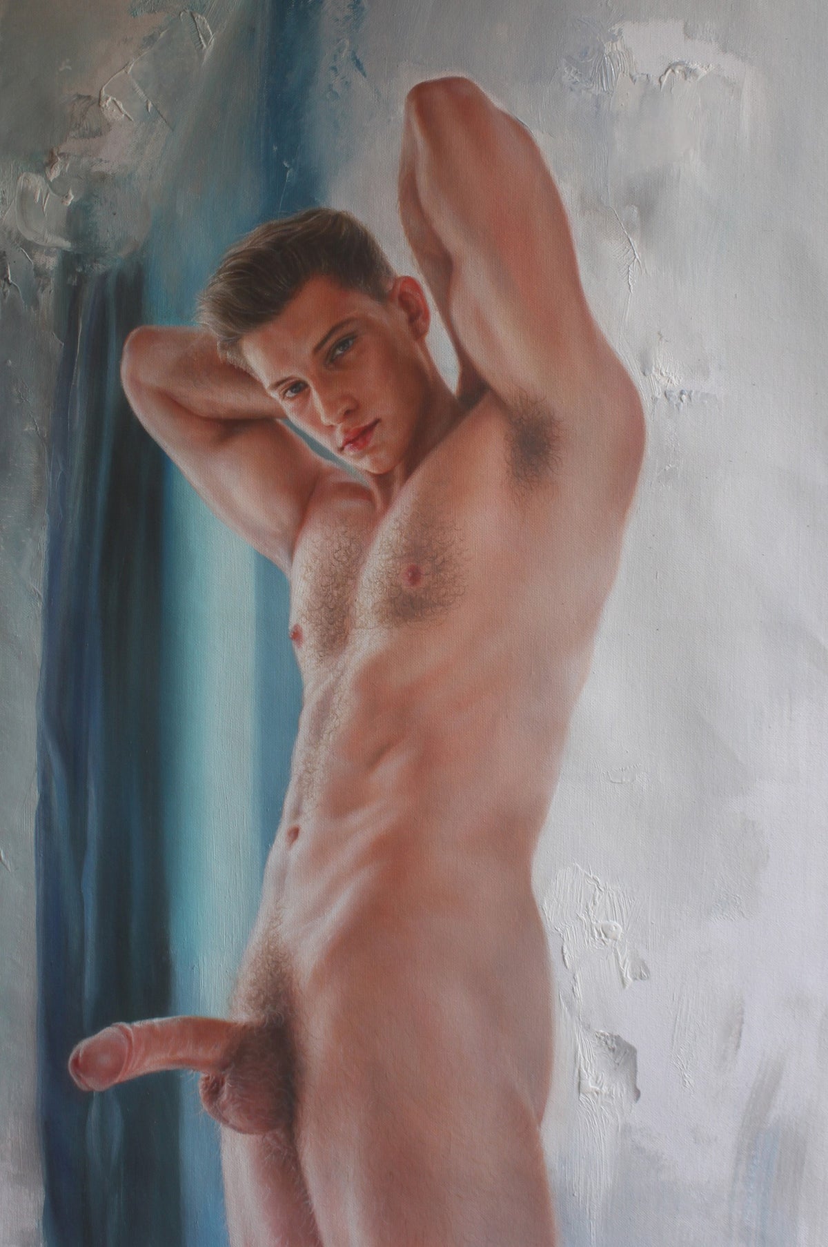 peinture huile sur toile  - PORTRAIT BOGOSSE  NU INTEGRALE