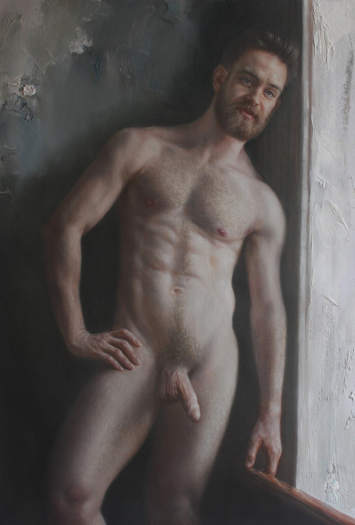 peinture huile sur toile  - PORTRAIT BOGOSSE  NU INTEGRALE